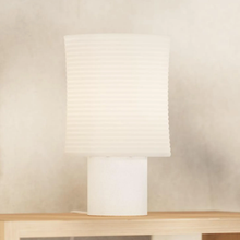 Load image into Gallery viewer, Textured Cylindrical Shade Table Lamp, Minimalist Compact Ambient Light For Bedside And Living Area Decor