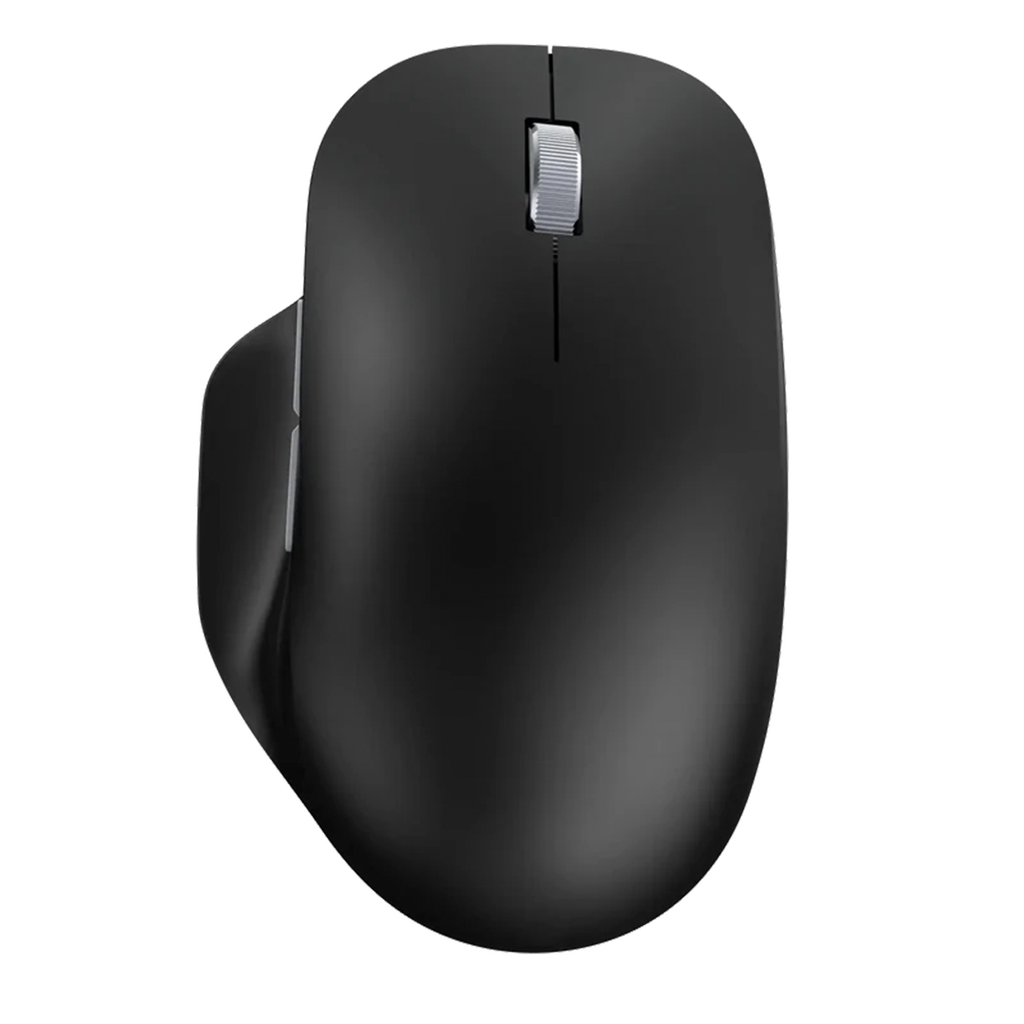 Multi-Device Bluetooth Ergonomic Computer Mouse, Curved Wireless Office Mouse With Thumb Support & Navigation Buttons