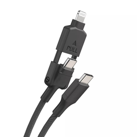 4Ft 2-In-1 Switchable Connector Cord, Usb-C To Usb-C & Lightning Multi-Purpose Charging And Sync Cable