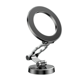 Multi-Angle Foldable Magnetic Dashboard Phone Mount, Adjustable Hands-Free Vehicle Smartphone Bracket