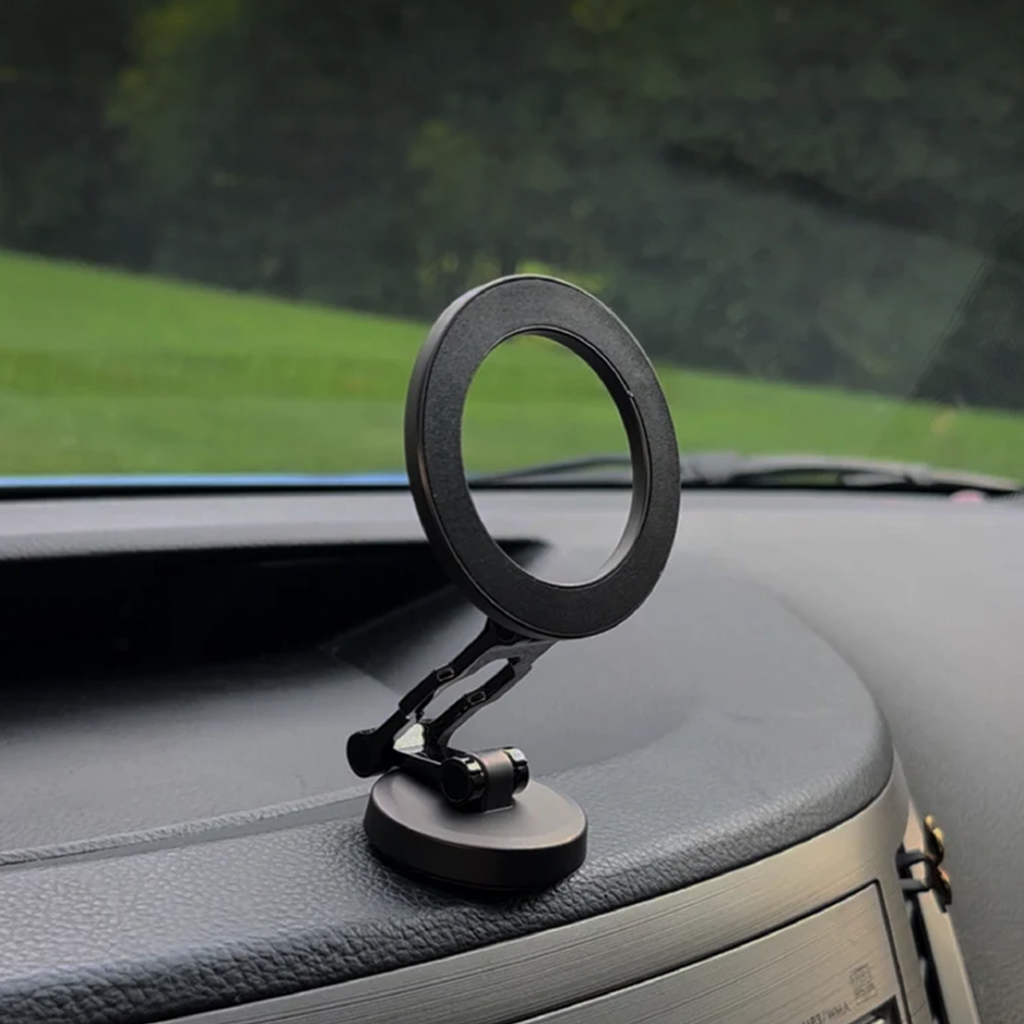 Multi-Angle Foldable Magnetic Dashboard Phone Mount, Adjustable Hands-Free Vehicle Smartphone Bracket