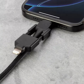 4Ft 2-In-1 Switchable Connector Cord, Usb-C To Usb-C & Lightning Multi-Purpose Charging And Sync Cable