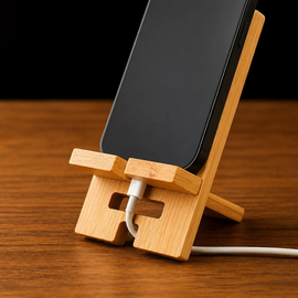 Detachable Assembly Desktop Phone Dock, Simple Foldable Device Holder With Reserved Charging Channel