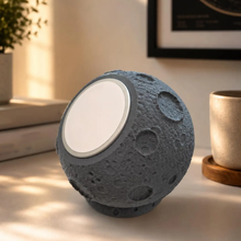 Load image into Gallery viewer, Lunar Textured Multifunctional Device Dock, Spherical Desktop Smartphone Holder For Charging And Media Viewing