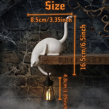 Load image into Gallery viewer, Cat Sculpture Hanging Lantern Lamp, Decorative Shelf Edge Ambient Light For Bookspace Display